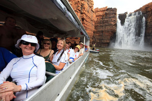 Coral Expeditions guests enjoying King George falls
