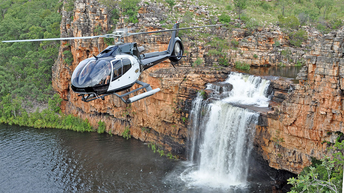 True North Eagle falls heli shot