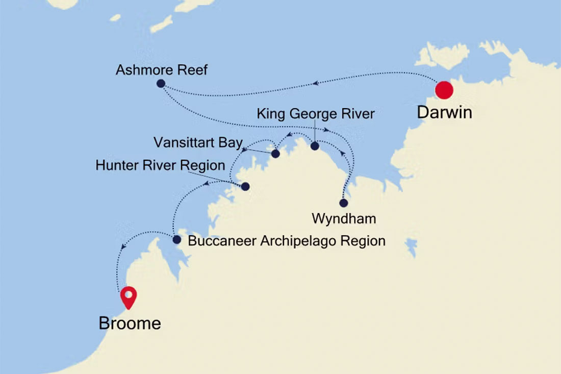 Silversea Darwin to Broome